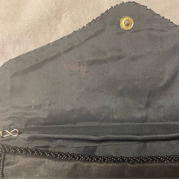 LA REGALE Vintage Beaded Envelope Clutch Gold Chain Evening Party Bag Purse - Picture 4 of 6